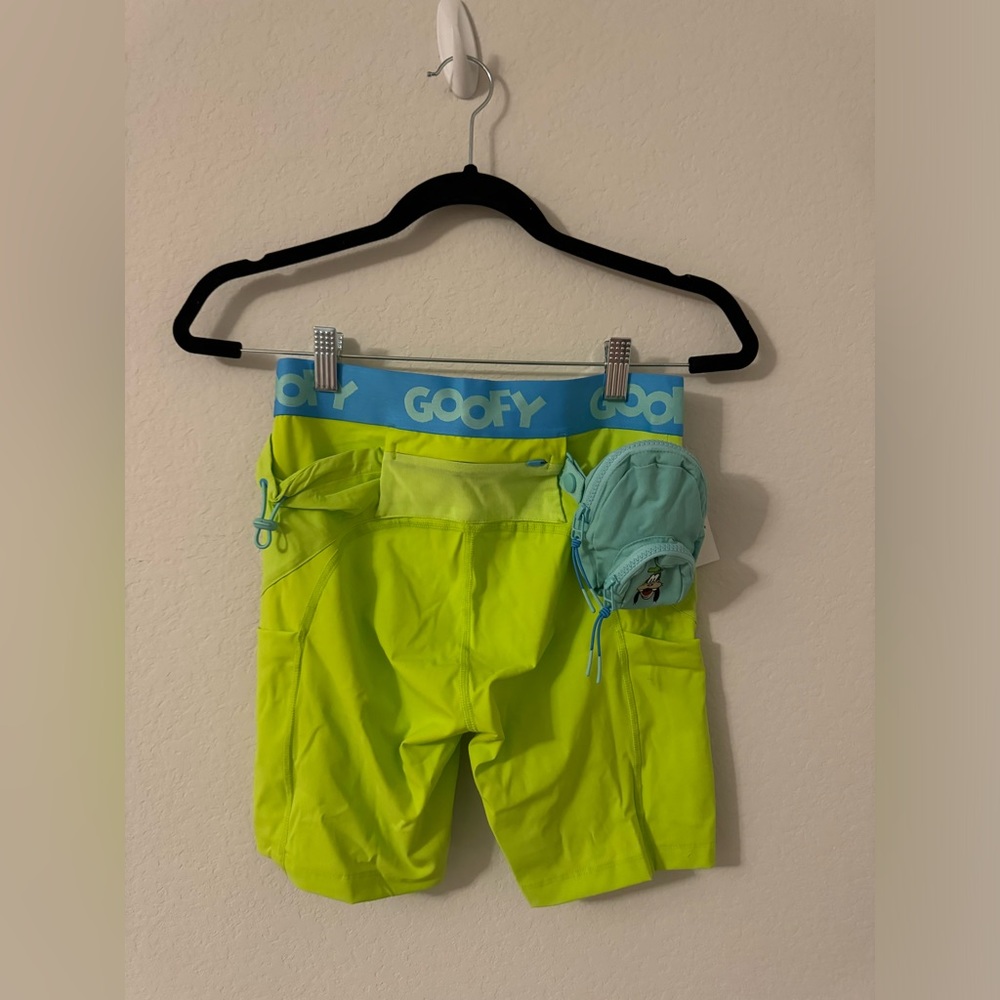 NWT Outdoor Voices x Disney Snacks Shorts Goofy Lime Green